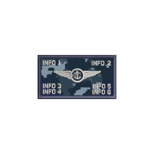 Navy NWU Digital- Plate carrier flak patch - 2.25" x 4" embroidered patch on Navy NWU Digital Fabric with a Navy edge trim – Hook Fastener (Copy)