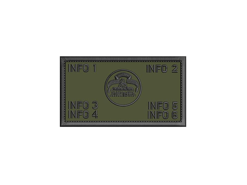 OD Green - Plate carrier flak patch - 2.25" x 4" embroidered patch on OD Green Fabric with a black edge trim – Hook Fastener