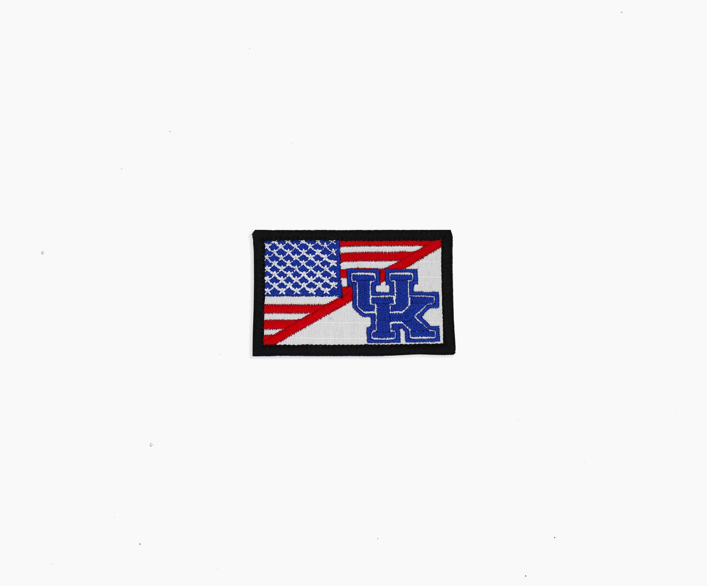 2.25X3.5" Inch Custom Half flag Half art Embroidered Patch: Your choice of Sew on or Hook Fastener backing