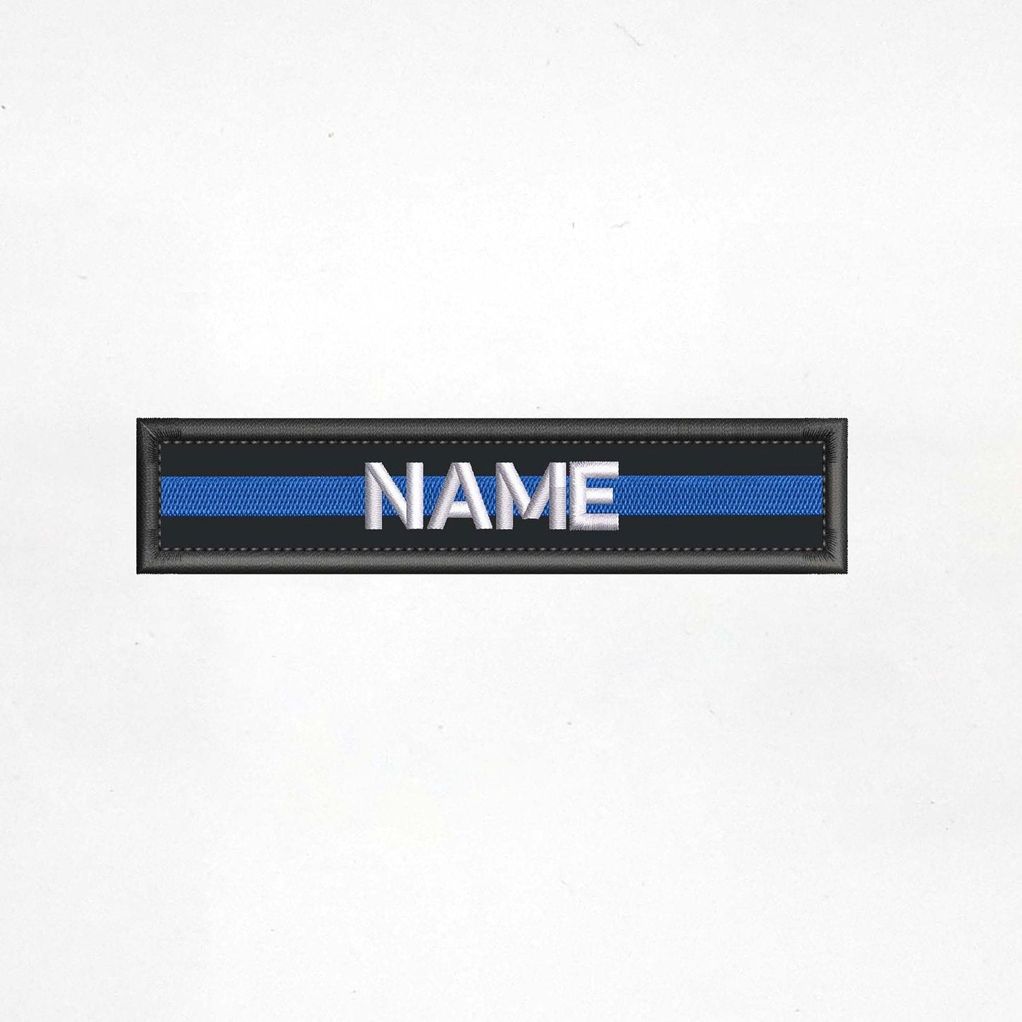 Name Tape - Thin Blue/Red line Embroidered patch with sew on or Hook Fastener