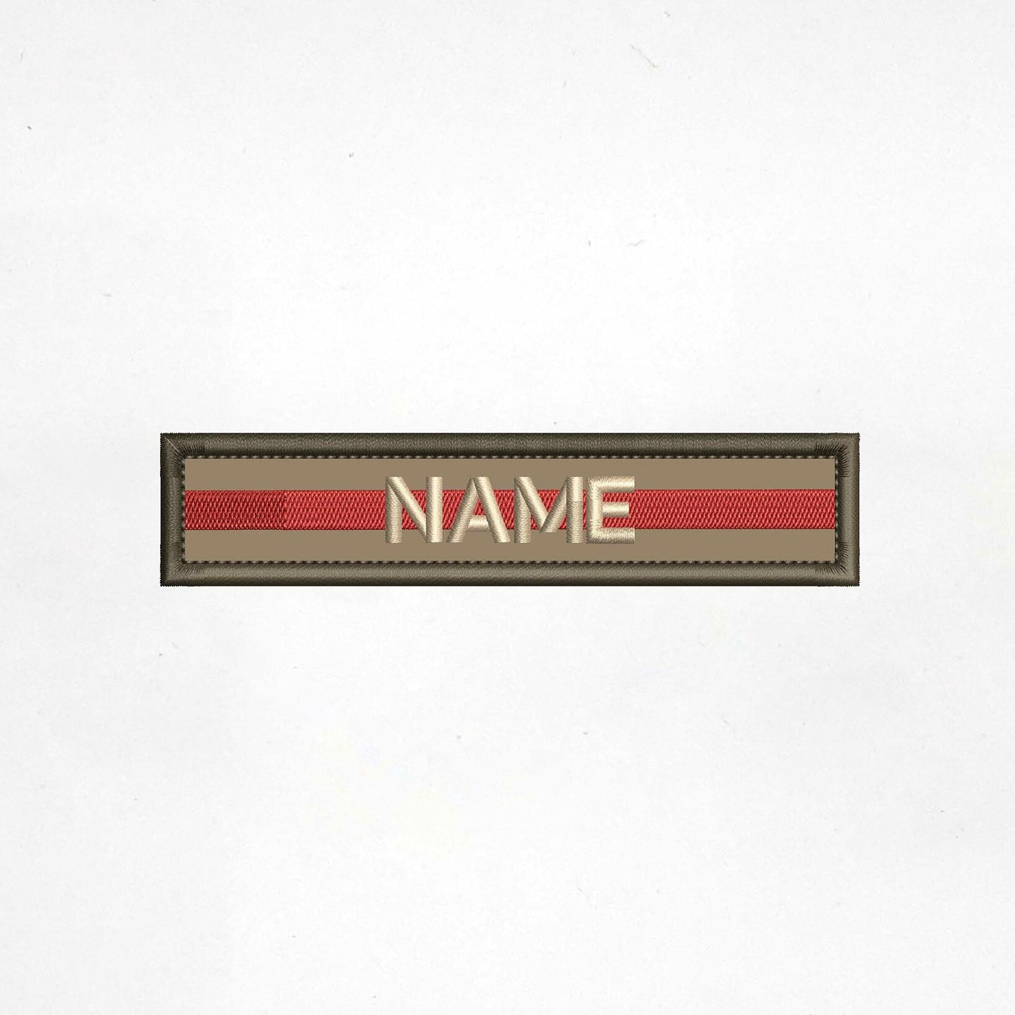 Name Tape - Thin Blue/Red line Embroidered patch with sew on or Hook Fastener