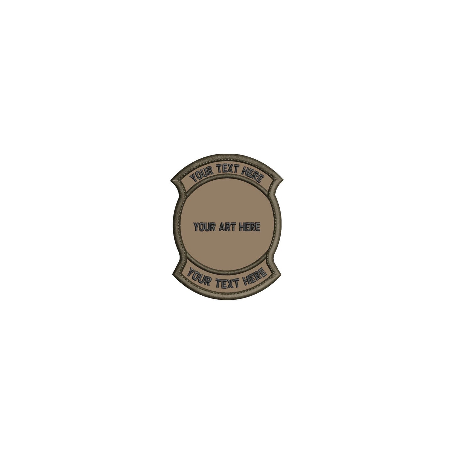 Custom Embroidered Air-force Style patch-2.7" x 3.5" - Embroidered patch with a Finish edge trim