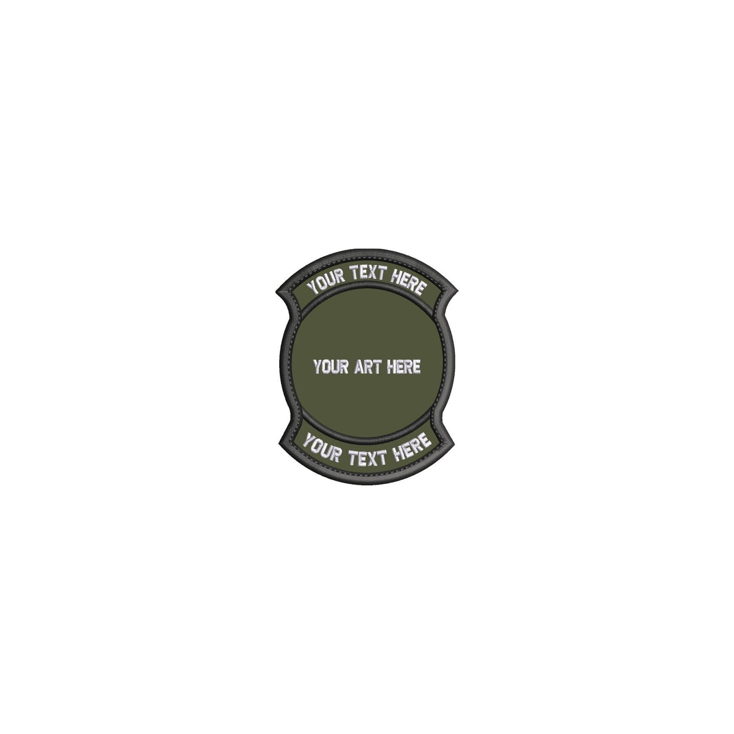 Custom Embroidered Air-force Style patch-2.7" x 3.5" - Embroidered patch with a Finish edge trim