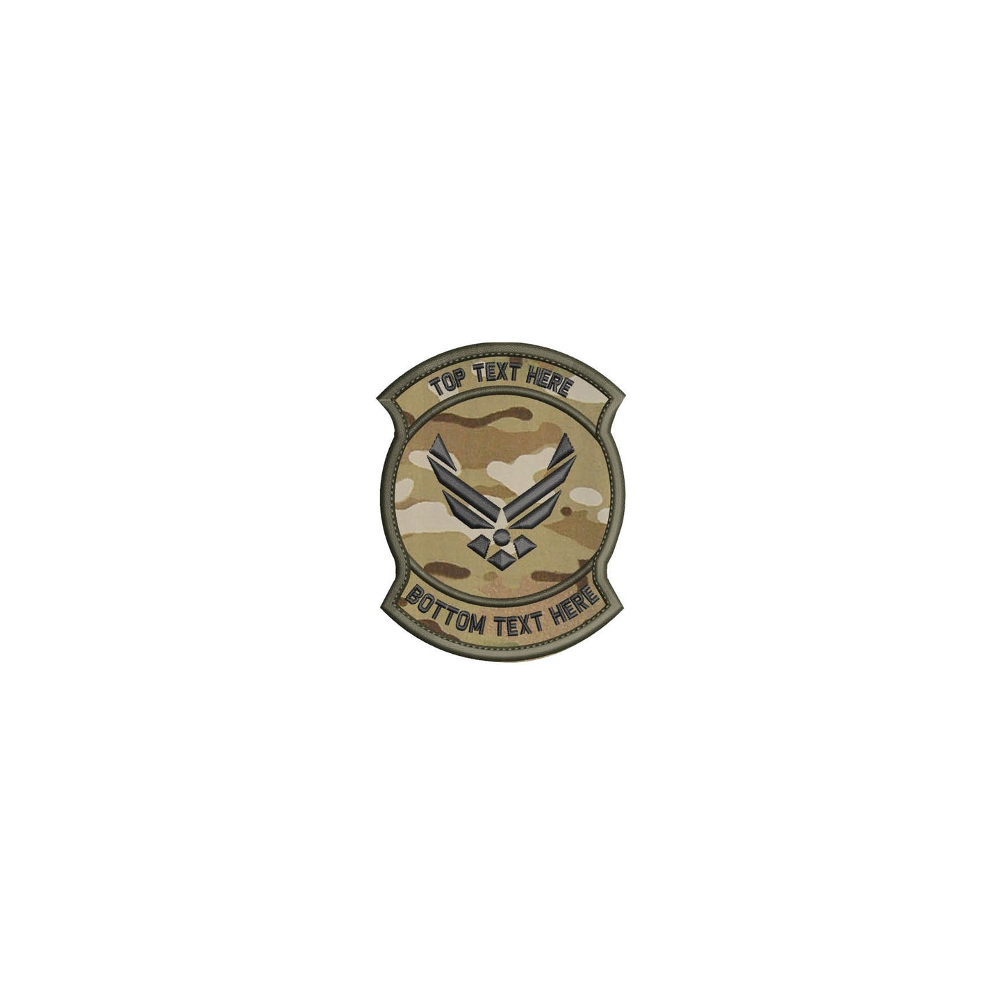 Custom Embroidered Air-force Style patch-2.7" x 3.5" - Embroidered patch with a Finish edge trim