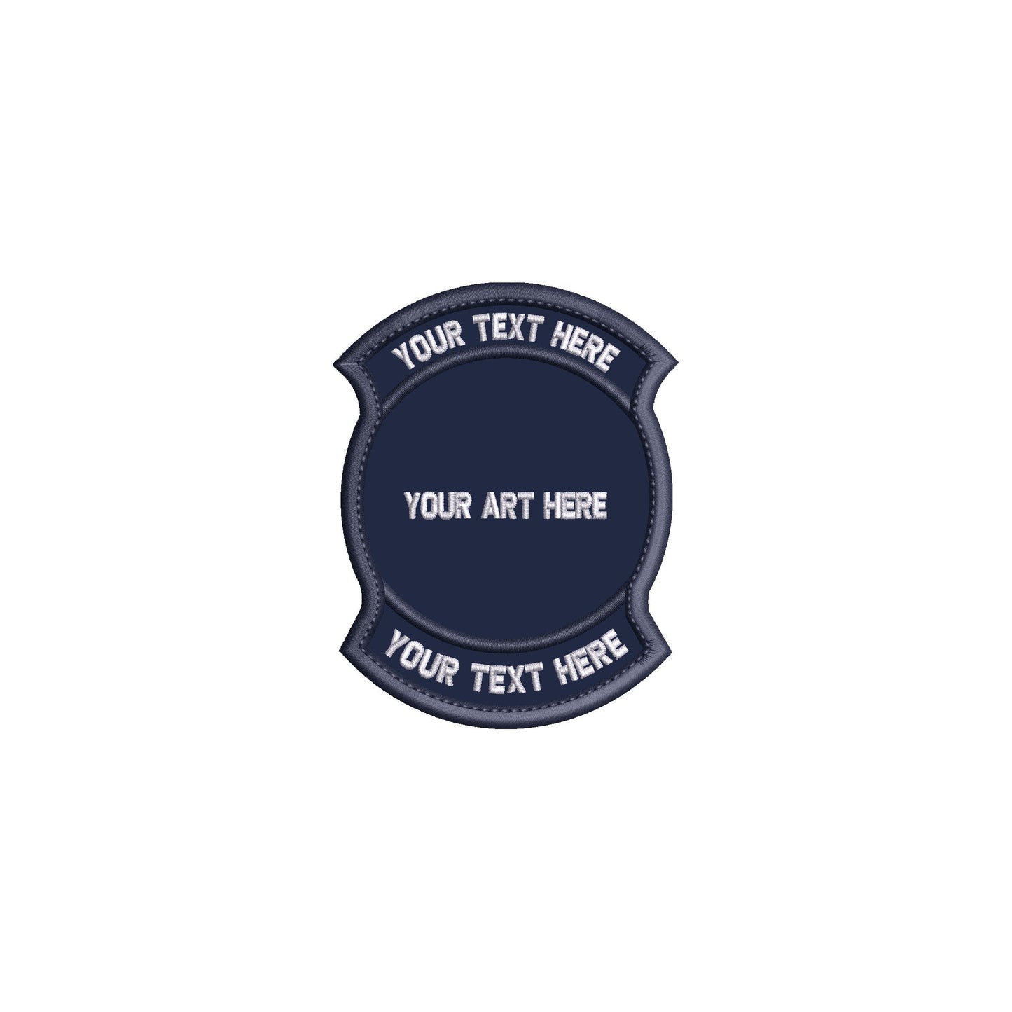 Custom Embroidered Air-force Style patch-2.7" x 3.5" - Embroidered patch with a Finish edge trim